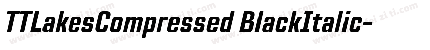 TTLakesCompressed BlackItalic字体转换